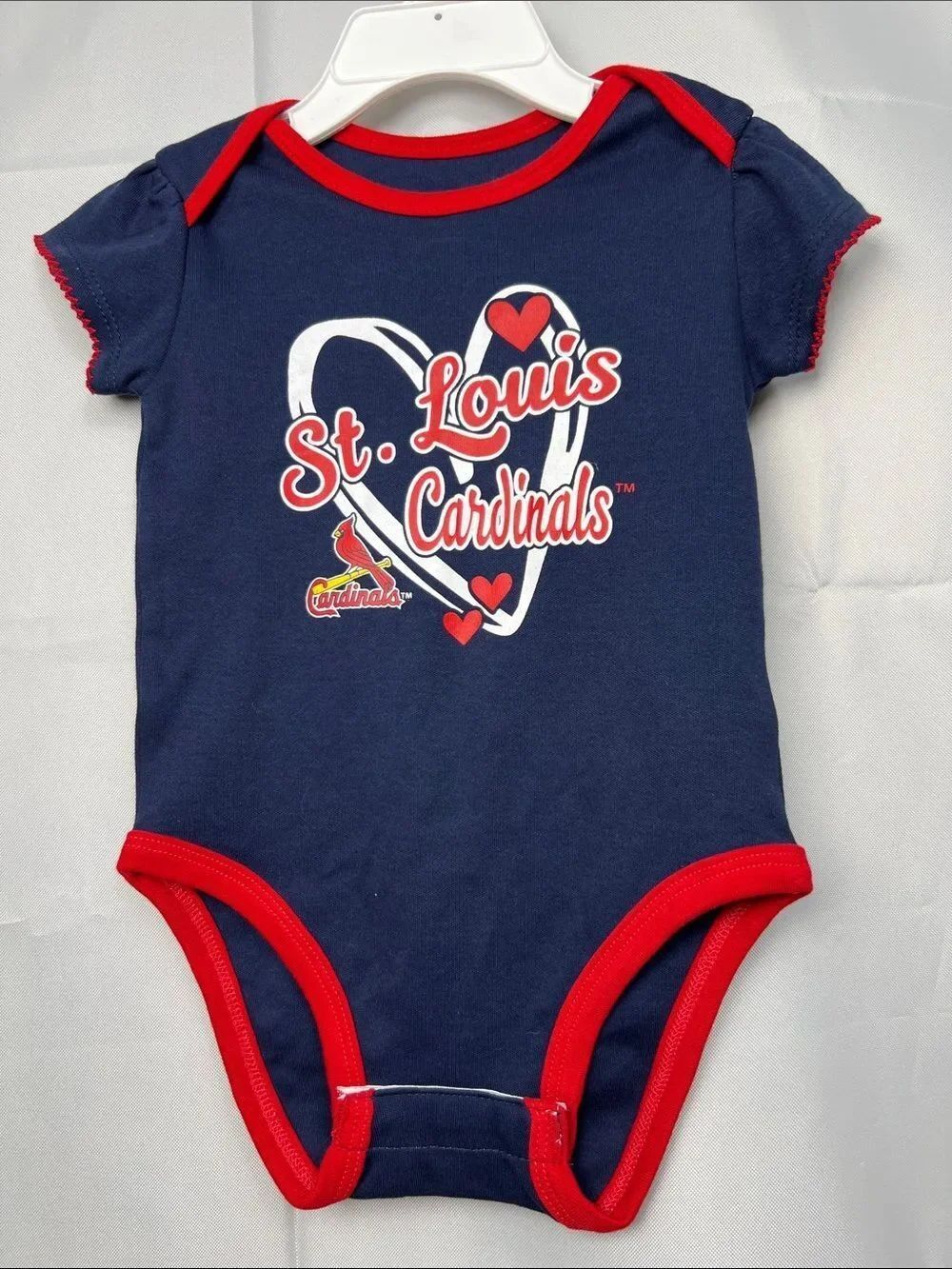 Genuine Merchandise MLB Saint Louis Cardinals one piece bodysuit NWOT size 12 m - Picture 2 of 9